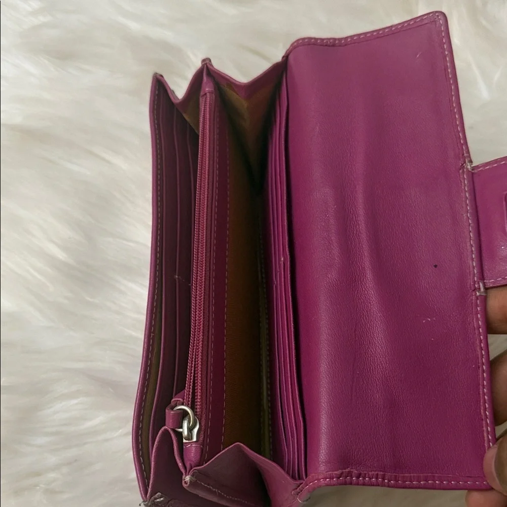 Ann Taylor Plum Leather Wallet